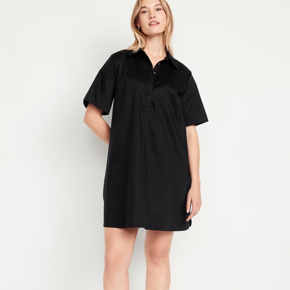 New Old Navy Mini‎ Swing Shirt Dress black